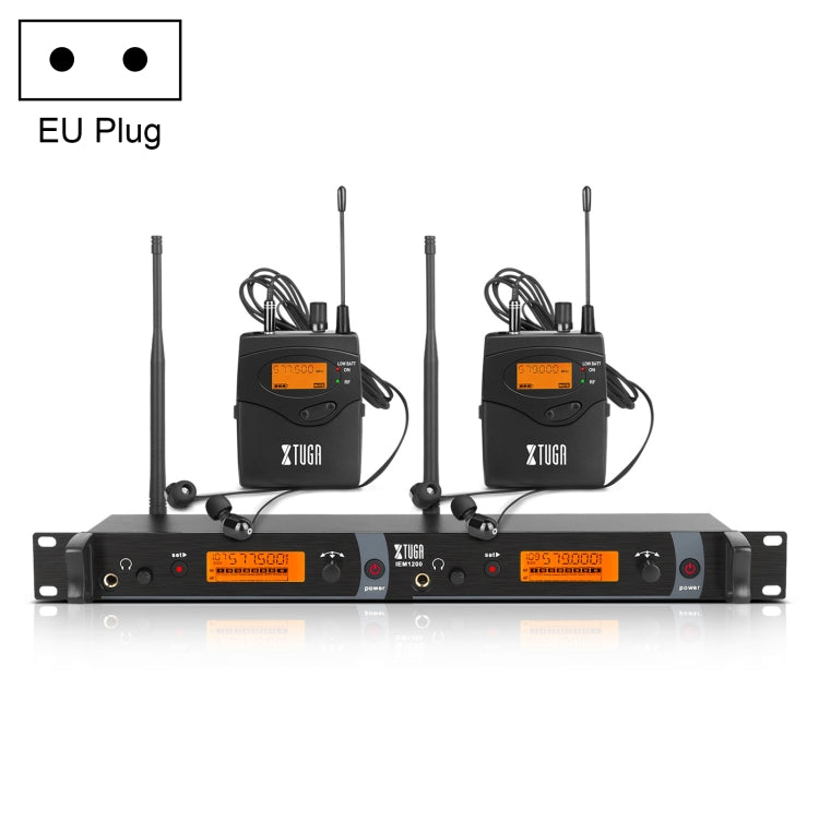 XTUGA IEM1200 Trasmettitore wireless 2 Bodypack Stage Singer Sistema di monitoraggio in-ear, Transmitter 2 Bodypack XTUGA IEM1200 Trasmettitore wireless 2 Bodypack Stage Singer Sistema di monitoraggio in-ear, Transmitter 2 Bodypack